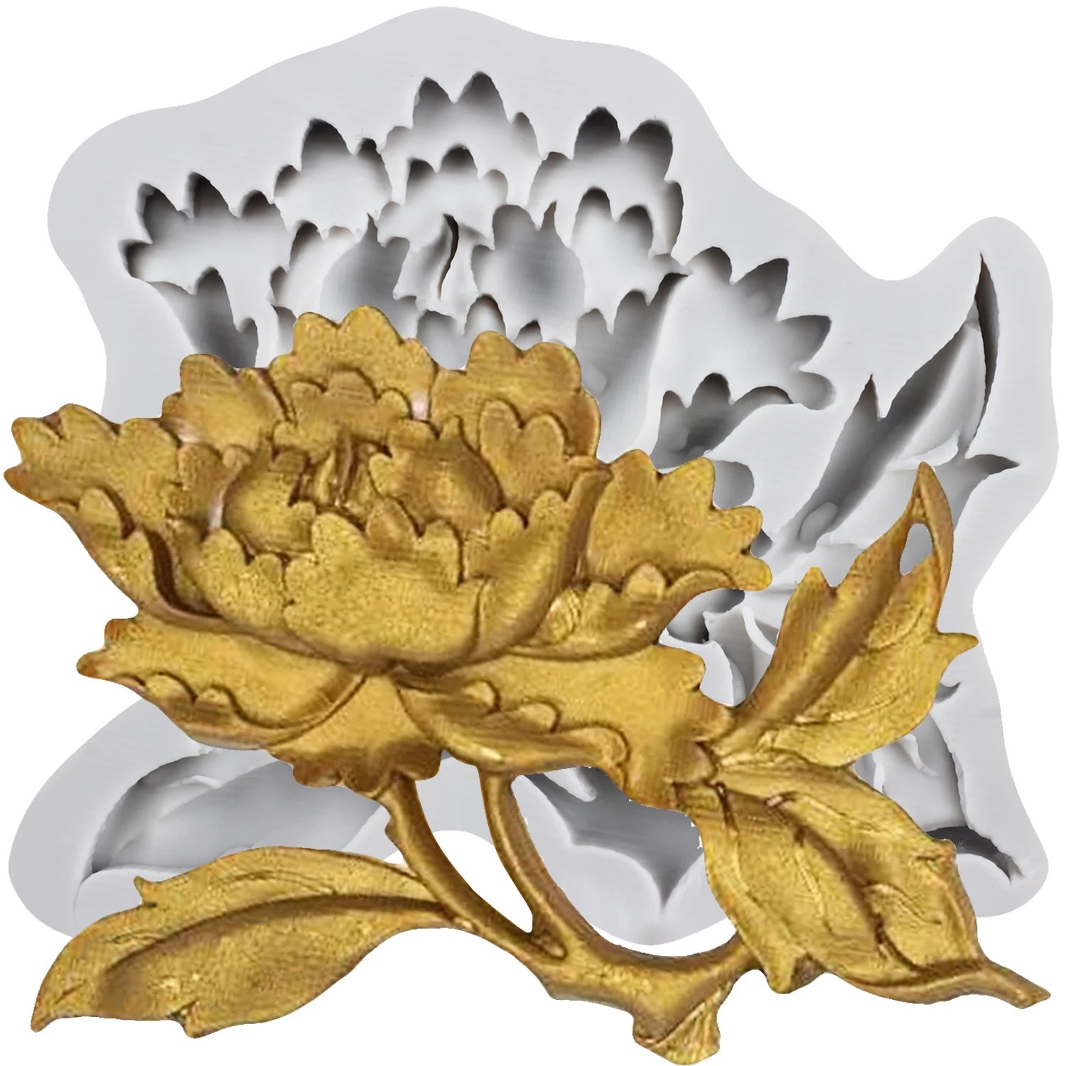 

Flower Silicone Molds Peony Flower Fondant Cake Decorating Tools Cupcake Topper Chocolate Candy Craft Gum Paste Polymer Clay