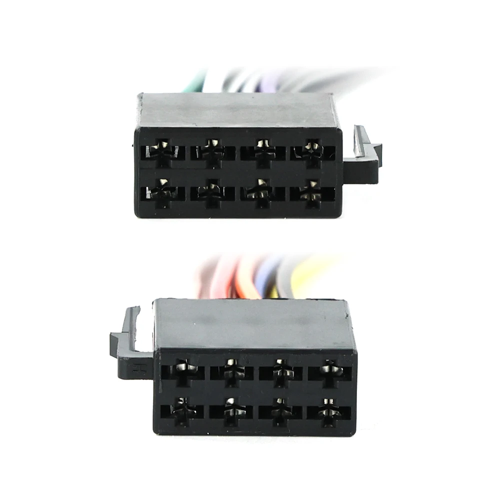 Universal ABS ISO Cable Adapter Male Plug To Female Connector Wiring Harness For Car Stereo Car Radio Navigation Accessories