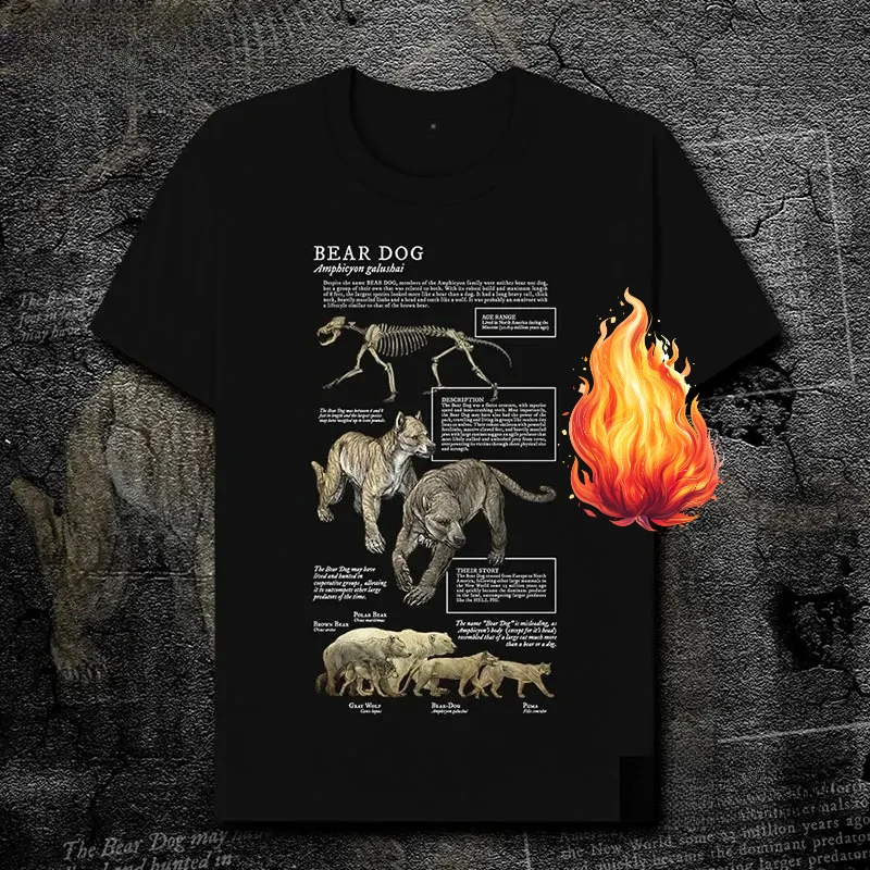Extinct Species Bear Dog Animal Natural Science Creative T-Shirt Cotton O-Neck Short Sleeve Unisex T Shirt New Size S-3XL