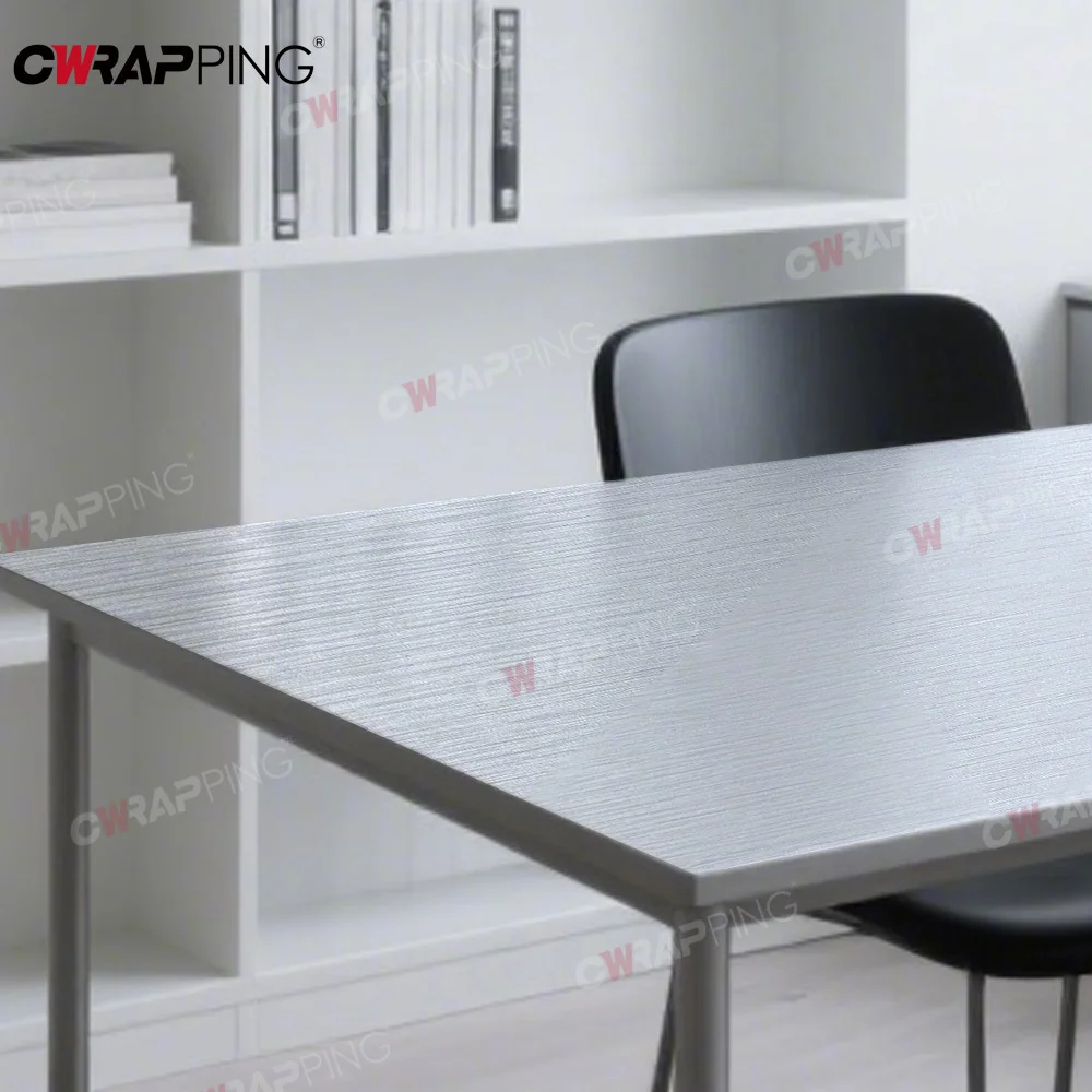PVC Brushed Vinyl Wrap Films Removable Wallpaper Decor Film  Waterproof Self-Adhesive House Appliance Kitchen Elevator Sticker