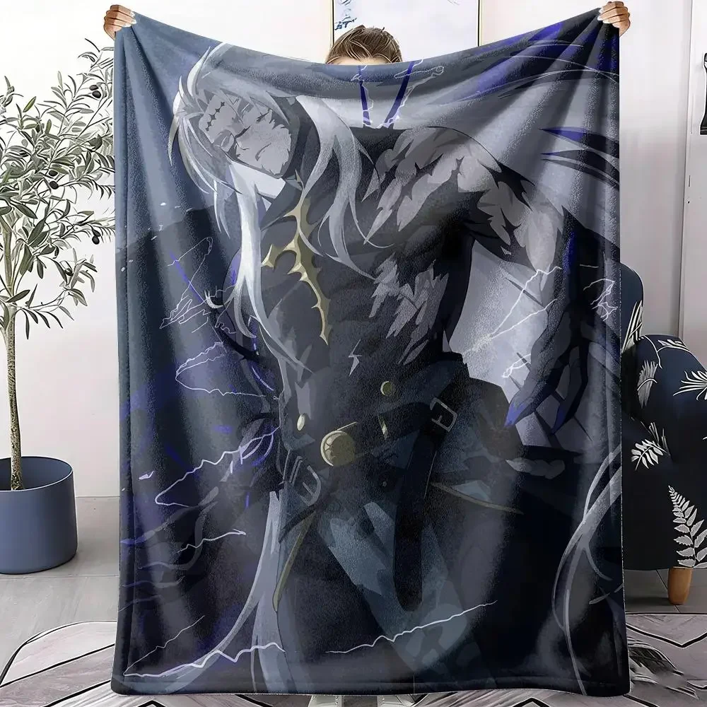 Calcharo Wuthering Waves Throw Soft Flannel Throw Blanket for Sofa Bed Couch Air Conditioning Blanket for Office Home Travel