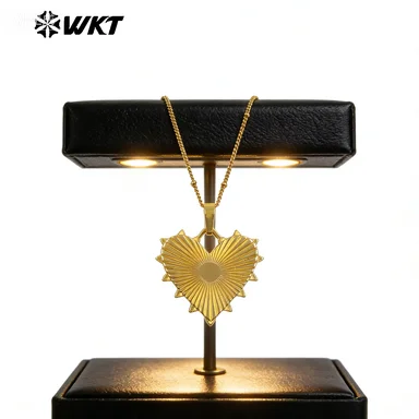 

WT-N1481 Оригинальное колье с подвеской в форме колючего сердца, изящное, желтое, для девушек, летнее, универсальное, на ключицу