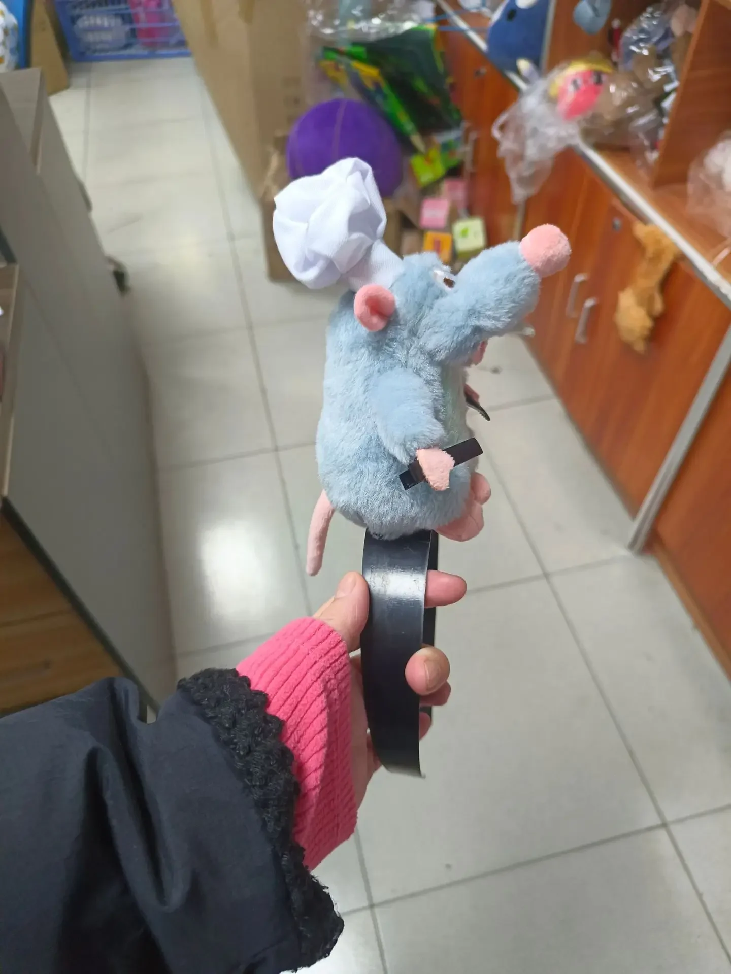 1/2Pcs Disney Ratatouille Hairband Cartoon Rat Plush Doll Headband Wide-Brimmed Hairpin Headdress Creativity Girl Toy Gifts