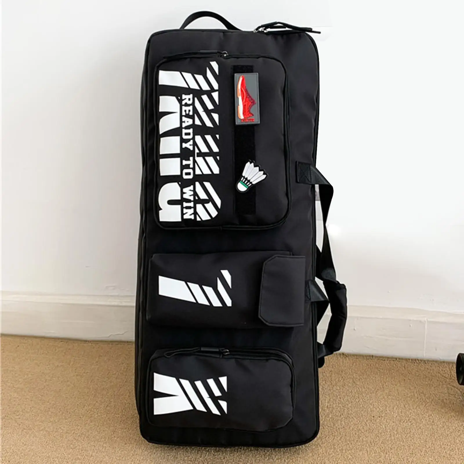 

Badminton Bag Tennis Bag with Shoe Compartment Racquet Carrying Bag Large