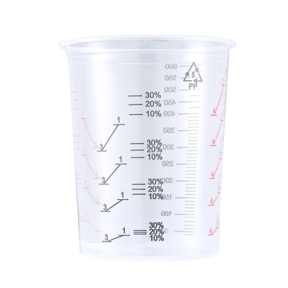 

2 PCS Easy to Read Measuring Cup 600ML Liquid Use Paint Scale Convenient Practical