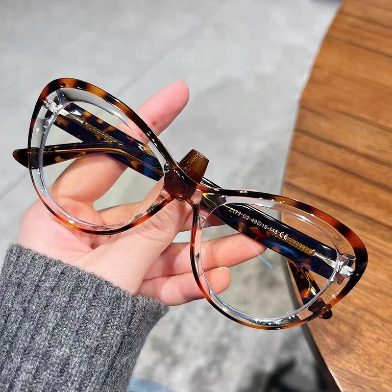 CLLOIO Retro Butterfly Frame  Anti Blue Light Reading Glasses Women Anti-reflection Myopia Glasses Customizable Prescription