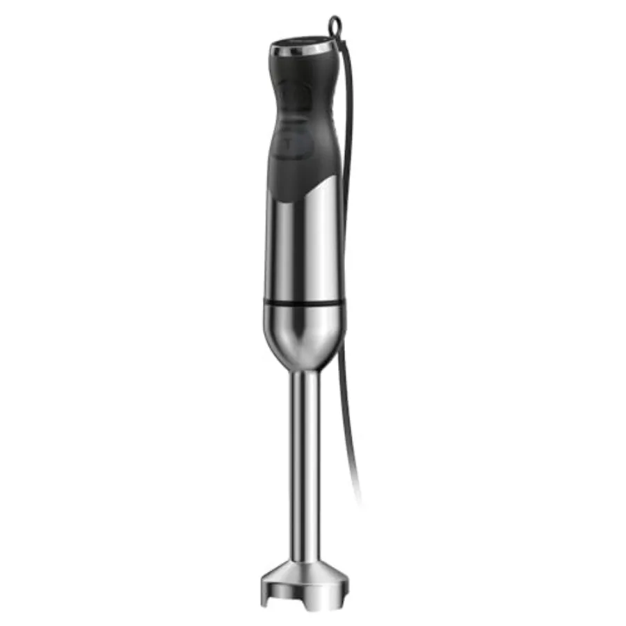 

1000W Immersion Blender Handheld 25-Speed Stainless Steel Corded Hand Mixer with Heavy-Duty Copper Brushless Motor Silver