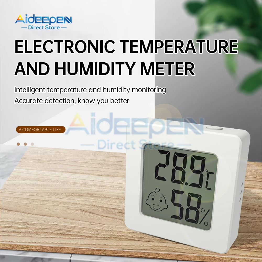 Mini Indoor Thermometer LCD Digital Temperature Room Hygrometer Gauge Sensor Humidity Meter Indoor Thermometer Temperature