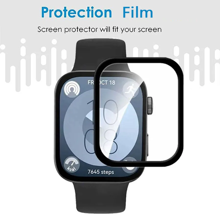 화웨이 워치용 보호대 필름, 핏 3 스크린 보호대, 3D 커브드, 화웨이 워치 핏 3 스마트워치 필름 액세서리