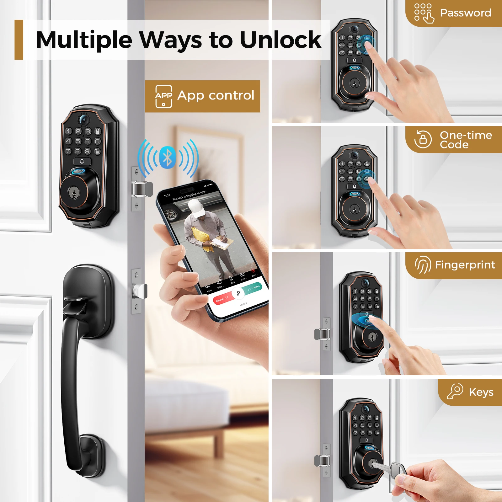 ARPHA D289H – умный дверной за – обзор и цена Home Security Front Door Camera