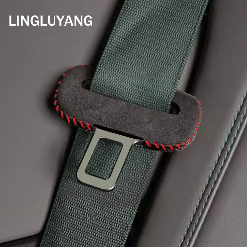 

Car Seat Belt Buckle Clip Protector Suede fur Interior Button Case Anti-Scratch Cover Safety Car Accessories