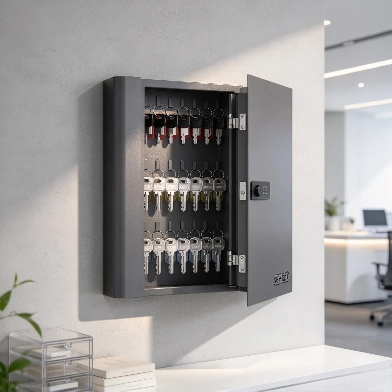 Wall Mounted Lock Box, 48-Position Combination Cabinet, Real Estate Organizer, Home Storage Holder for Durable Property Use Kit.