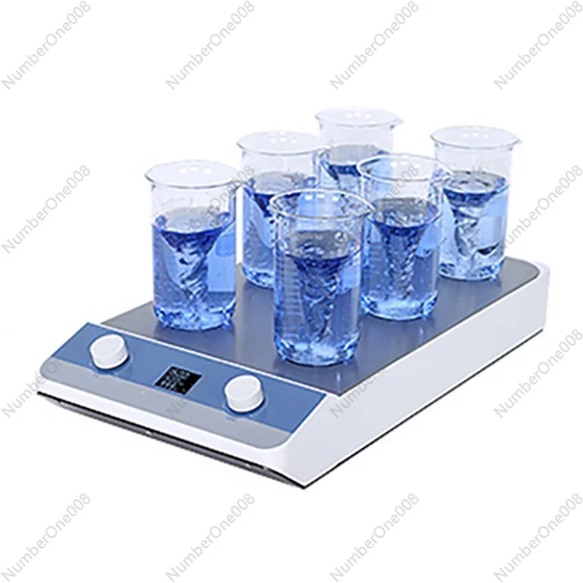 

Laboratory Multiple Magnetic Stirrer Lab Stirrer Digital LCD Display Time Speed Adjustable Lab Mixer Equipment 220V 1500rpm