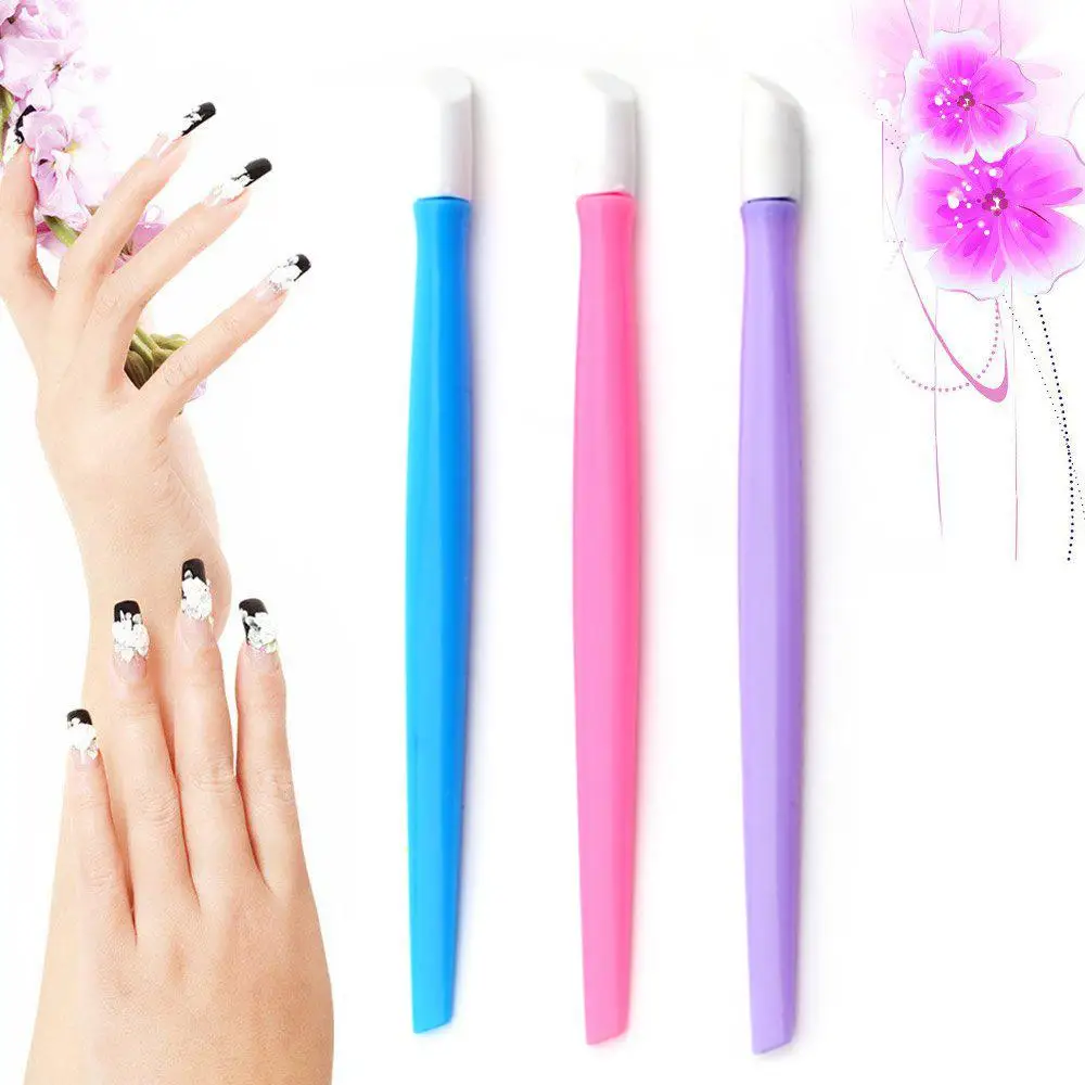 Nail Cuticula Pusher Trimmer Dode Huid Verwijderaar Plastic Rubber Professionele Nail Art Care Tool Set Manicure Accessoires