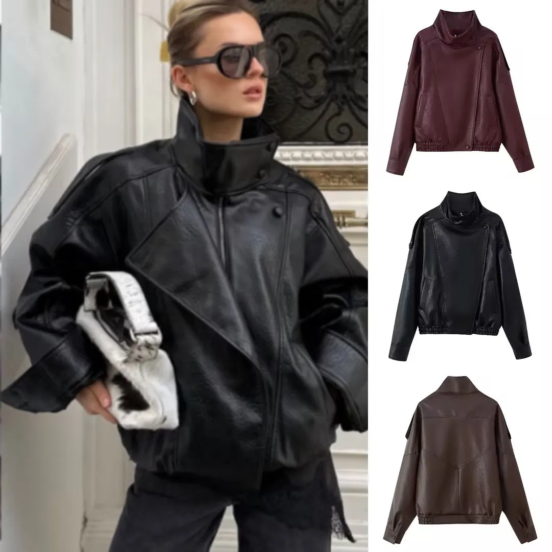 

Женские весенние элегантные пальто KIDCRKJ в уличном стиле, асимметричные, с пуговицами, карманами, длинными рукавами, черные, свободные, на молнии, приталенные куртки