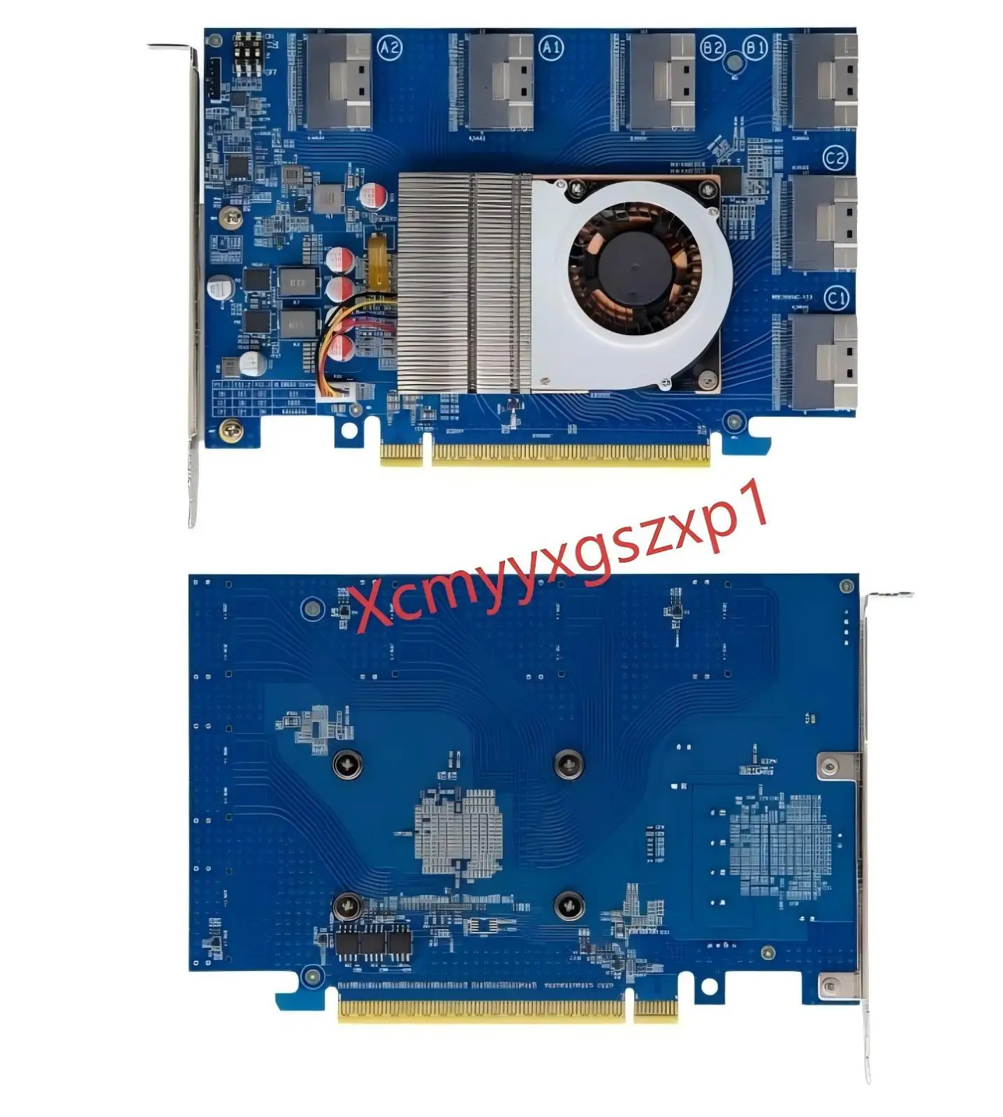 1pcs PEX88096 PLX88096 Expansion Card PCIe 4.0 x16 TO 6*SFF-8654 SlimSAS 12*NVMe U.2