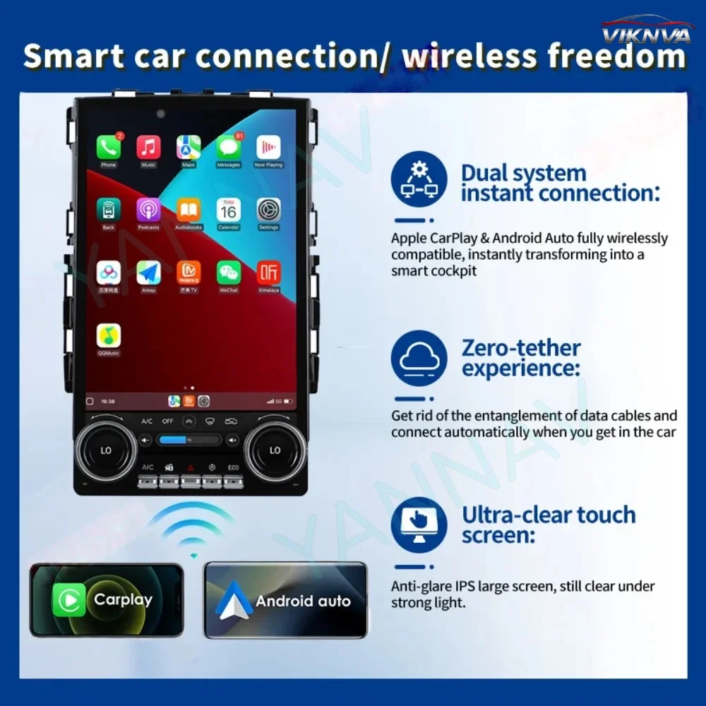 13.3 Inch Android 15 CarPlay Car Radio For Mercedes-benz Vito 2024-2025 Touch Screen Multimedia Player GPS Navigation Head Unit