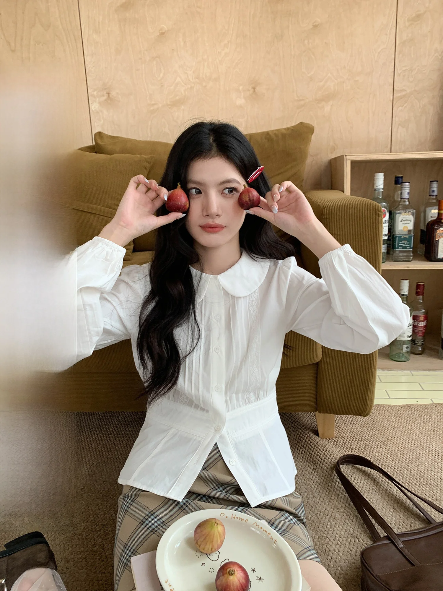 

French Style Embroidered White Doll Collar Shirt Women's Summer New Ageless Shirt Super Beautiful Top Mixd Finder Determined