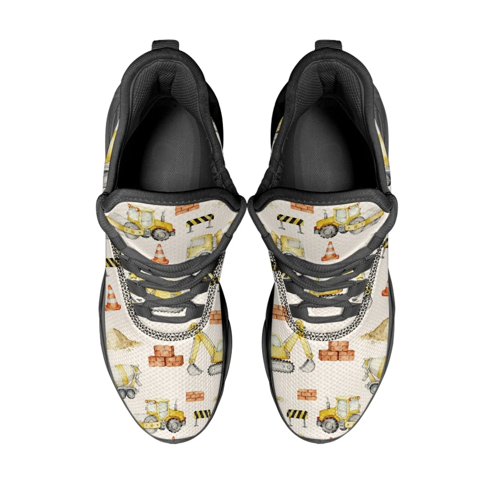 PENSTROLL Lace-Up Fashion Sneakers Soft Sole Men's Running Shoes for Casual Wear Mens Construction Vehicle