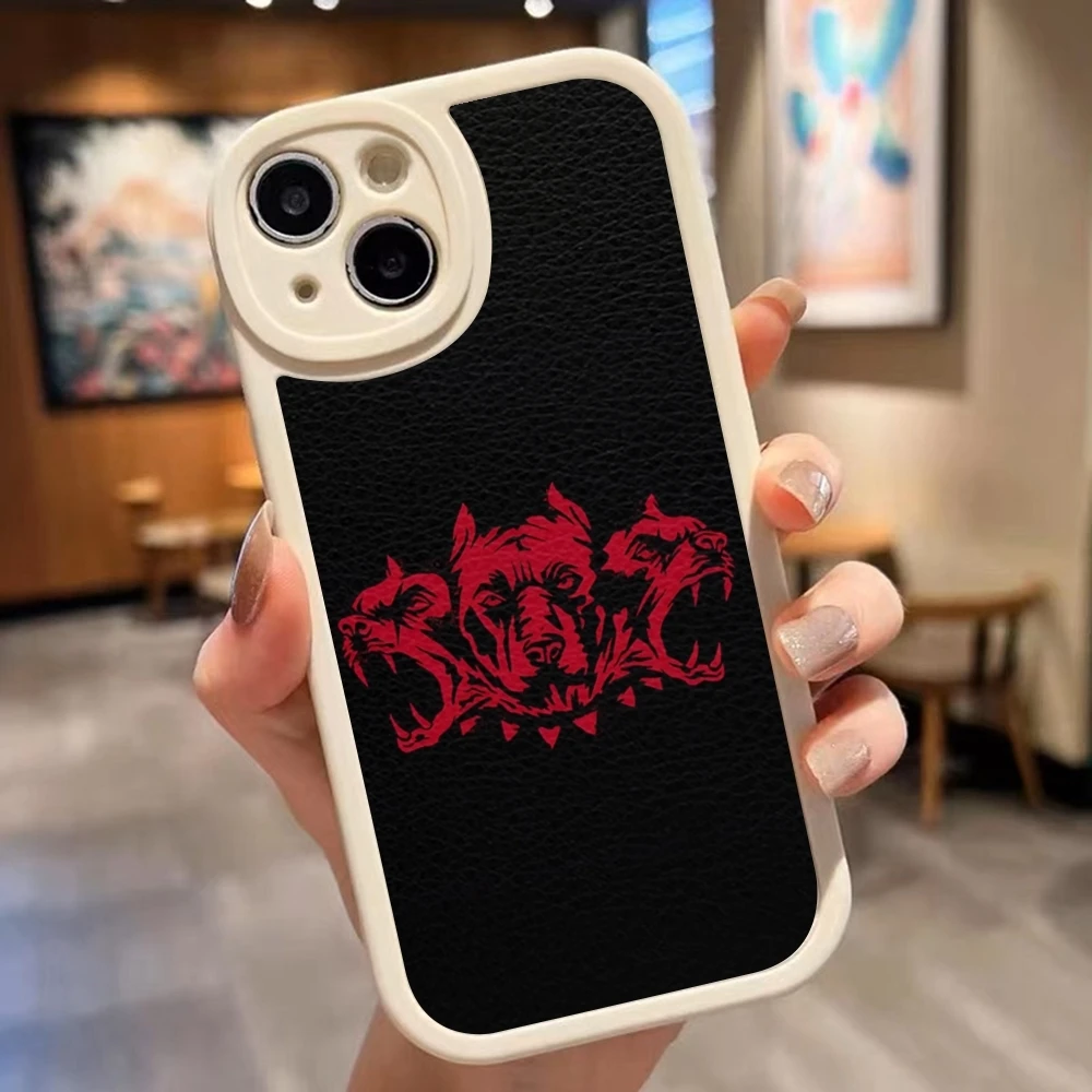 City Morgue Cerberus Phone Case New 2024 Lambskin Silicone For IPhone 15 14 11 12 13 Pro Max Mini Plain Color X XR XS 8 Plus Fun