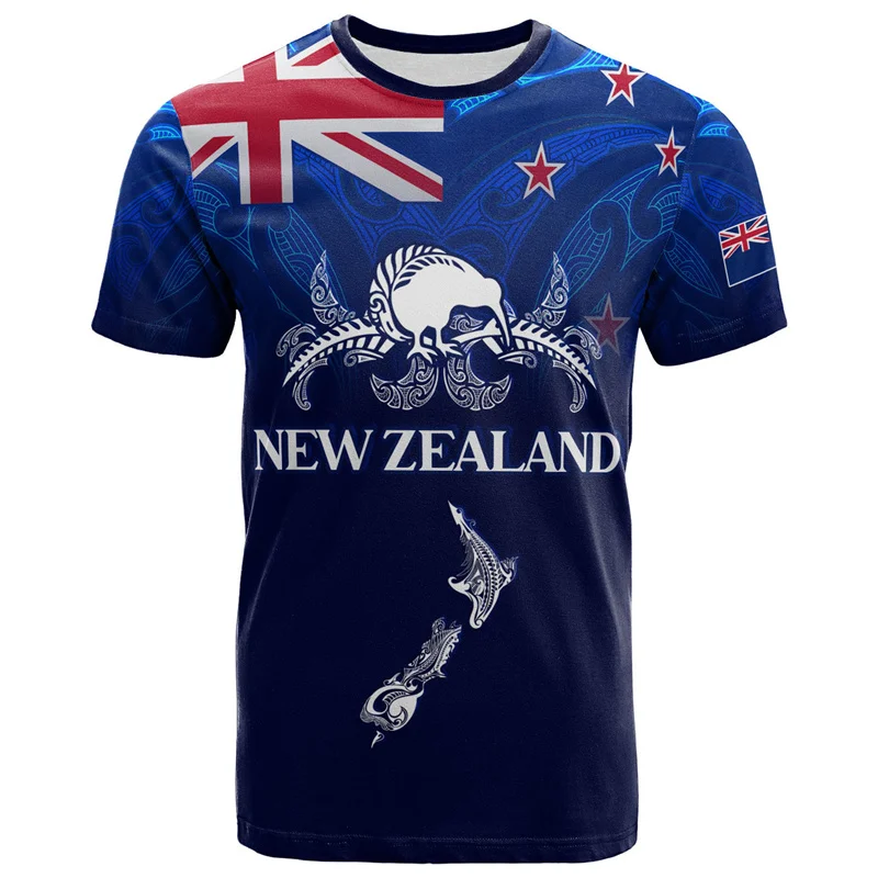 

Harajuku Summer 3D New Zealand Maori Tribal Patterns Print T Shirt For Men New Zealand Waitangi Day Graphic Tees Shirts T-shirts