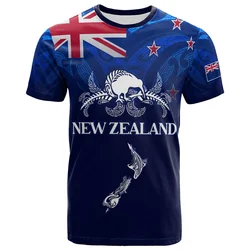 Harajuku Summer 3D New Zealand Maori Tribal Patterns Print T Shirt For Men New Zealand Waitangi Day Graphic Tees Shirts T-shirts