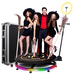 360 Photo Booth Machine for Parties with Extra Battery,Logo Customization,Software APP Remote Automatic 360 Spin Camera Booth