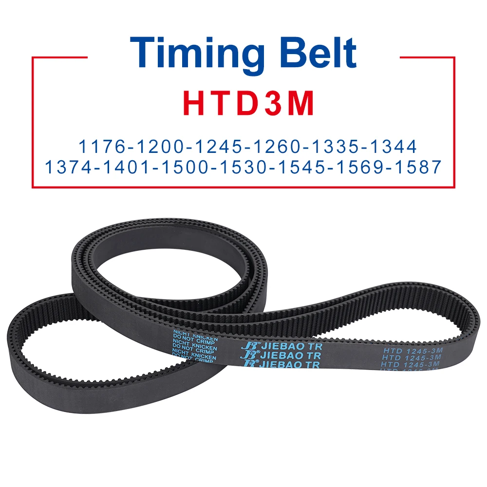 Transmission Belt HTD3M Circular Arc Teeth Rubber Belt Length 1176/1200/1245/1260/1335/1344/1374/1401/1500/1530/1545/1569/1587mm