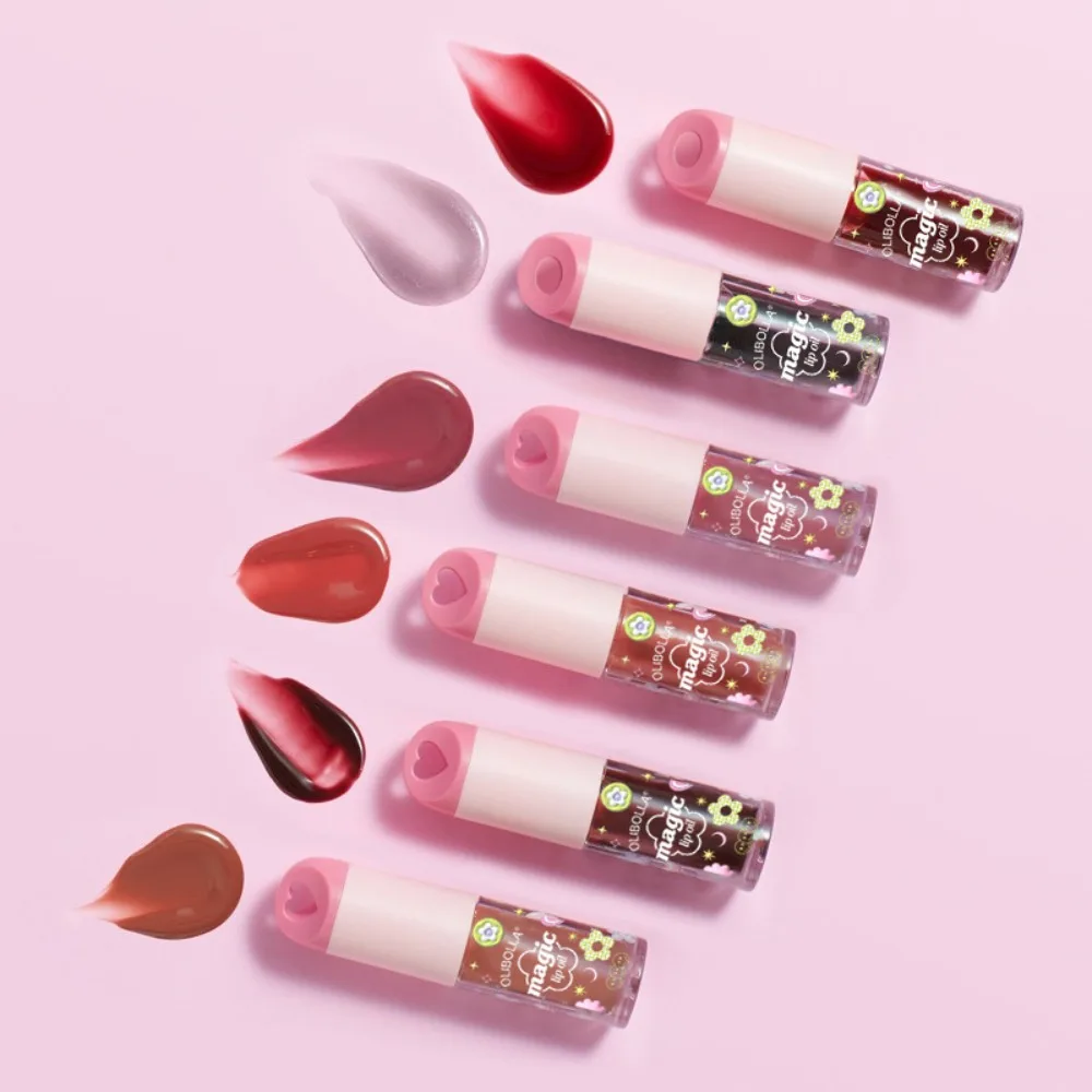 Bonito hidratante óleo labial lábios plumping geléia bálsamo labial óleo espelho mudança de cor brilho labial