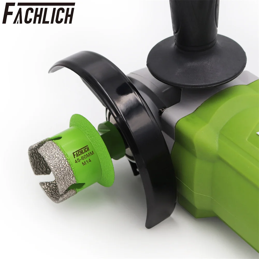 FACHLICH 1pc Diamond Drill Core Bits Dia45-65mm Drilling Crown Water Sink M14 Lightning Tooth Shank Hole Saw Tile Granite Marble