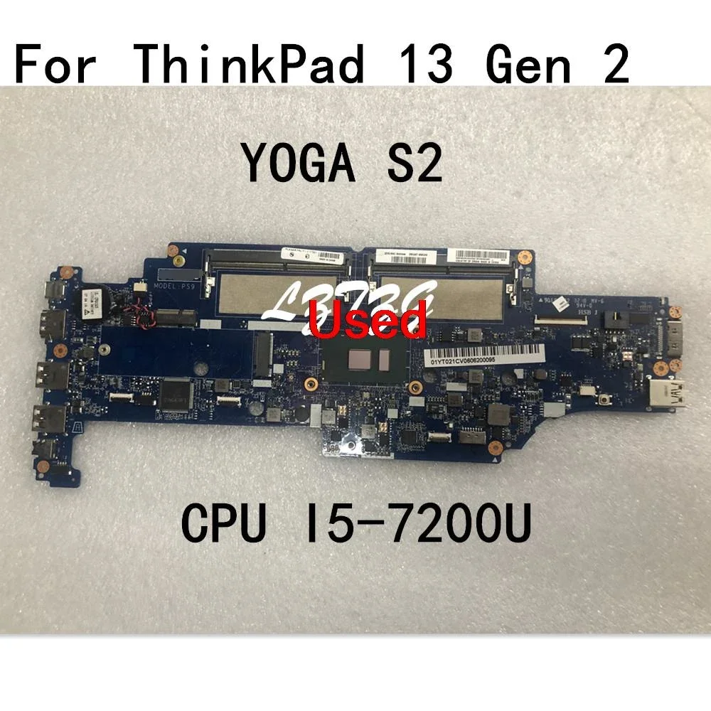 Used For Thinkpad 13 Gen 2 &YOGA S2 Laptop Motherboard CPU I5-7200U/7300U 3MB  FRU 01YT021 01HW974 01HW976