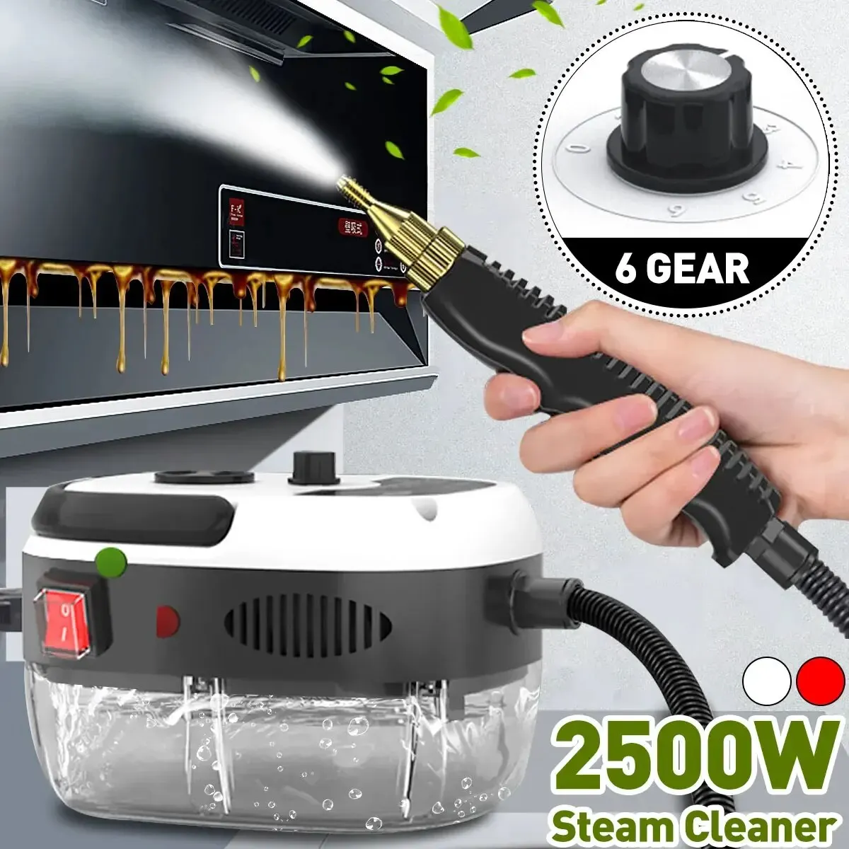 UK EU Plug 2500W High Pressure High Temperature Household Handheld Steam Cleaner Air Conditioner Kitchen Car Steam Cleaner