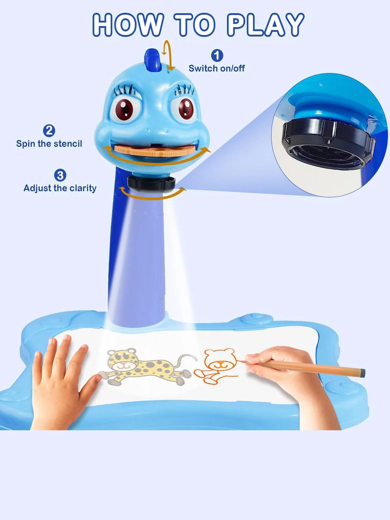 children led projector drawing table toy painting set table educational board learning tools painting toys for children