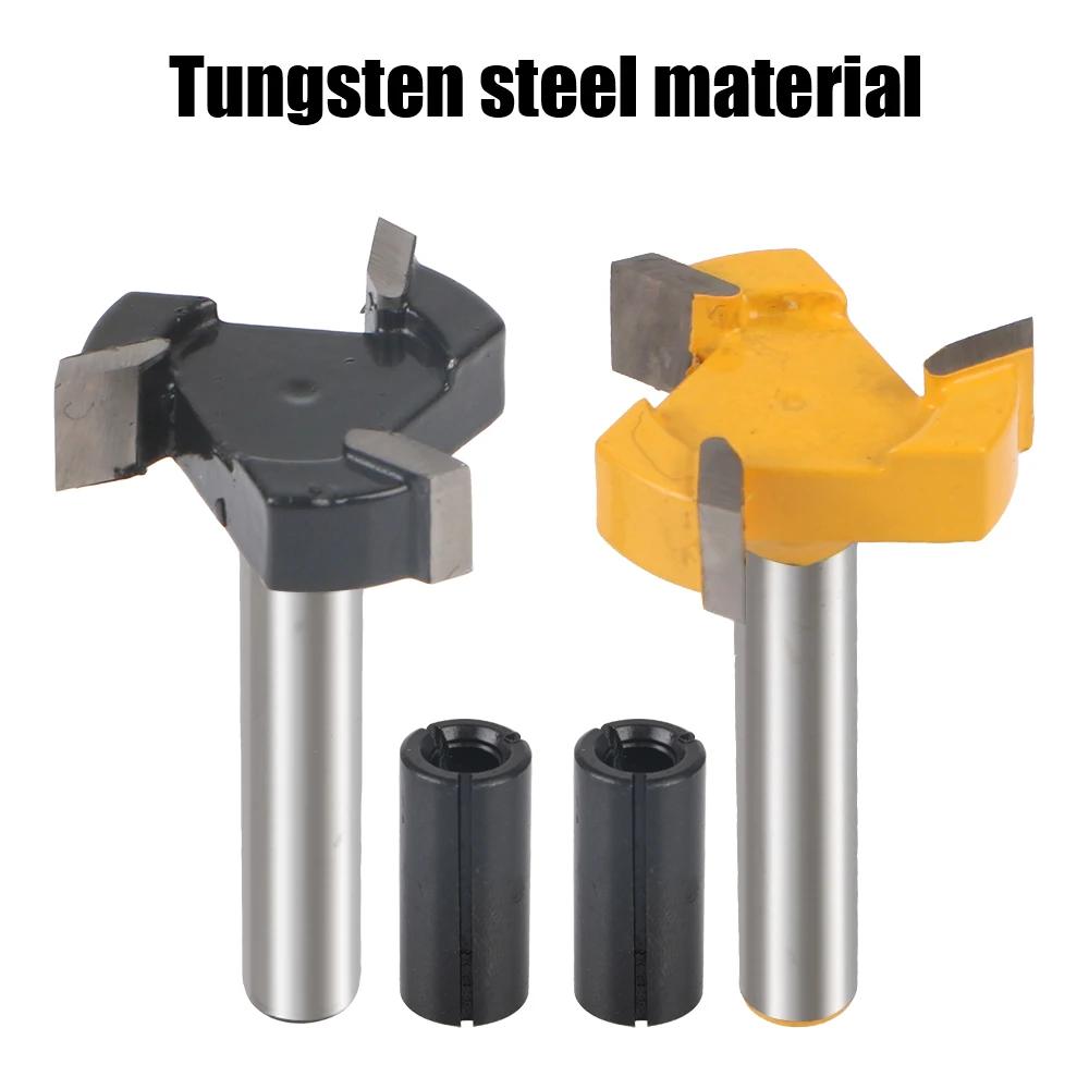 Straight Edge Slotting Milling Cutter Cutting Handle 3 Teeth T-Slot Router Bit Milling 6mm shank For Wood Woodwork