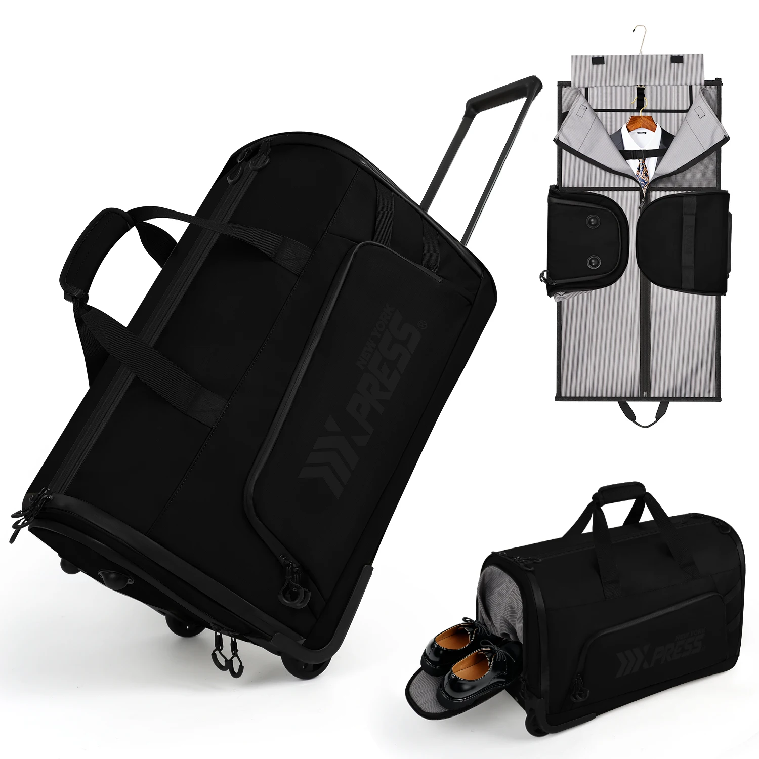 

Rolling Garment Duffle Bag Garment Bag for Travel Waterpoof Carry On Garment Bag Convertible Duffel Bag for Business Trips