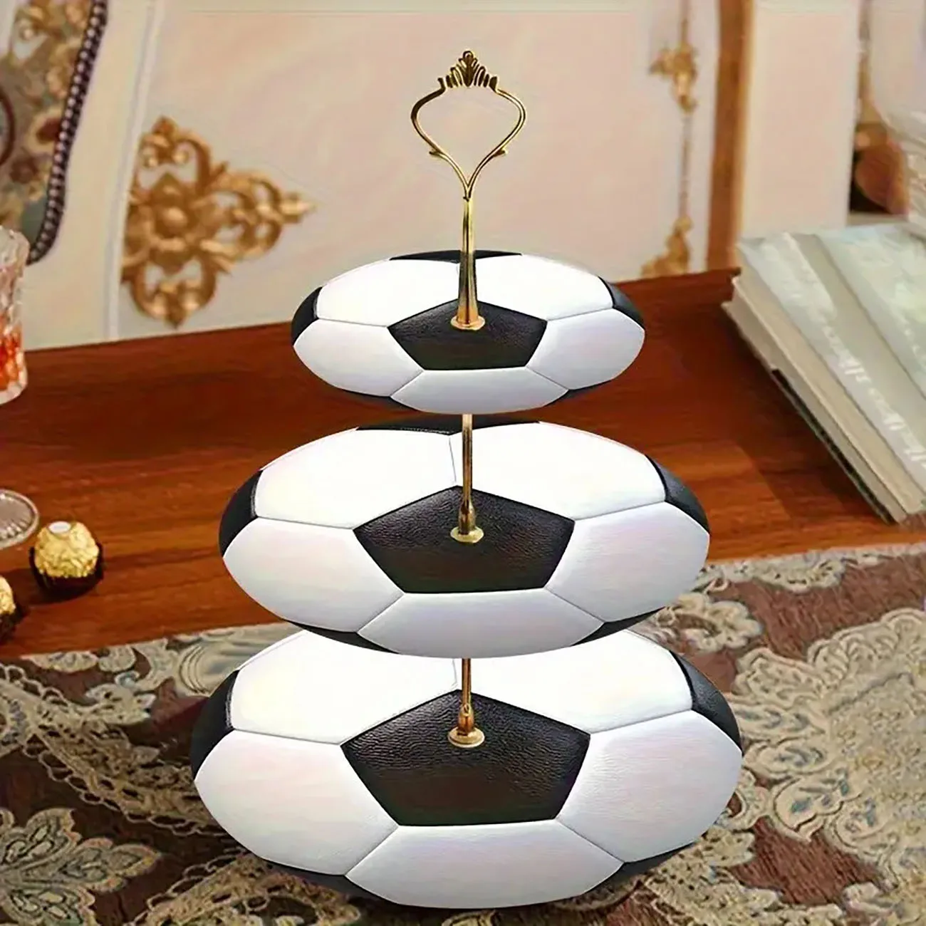 3-layer wooden cake rack, decorated with sturdy cake trays, widely used for detachable dessert display, rack for dried fruits