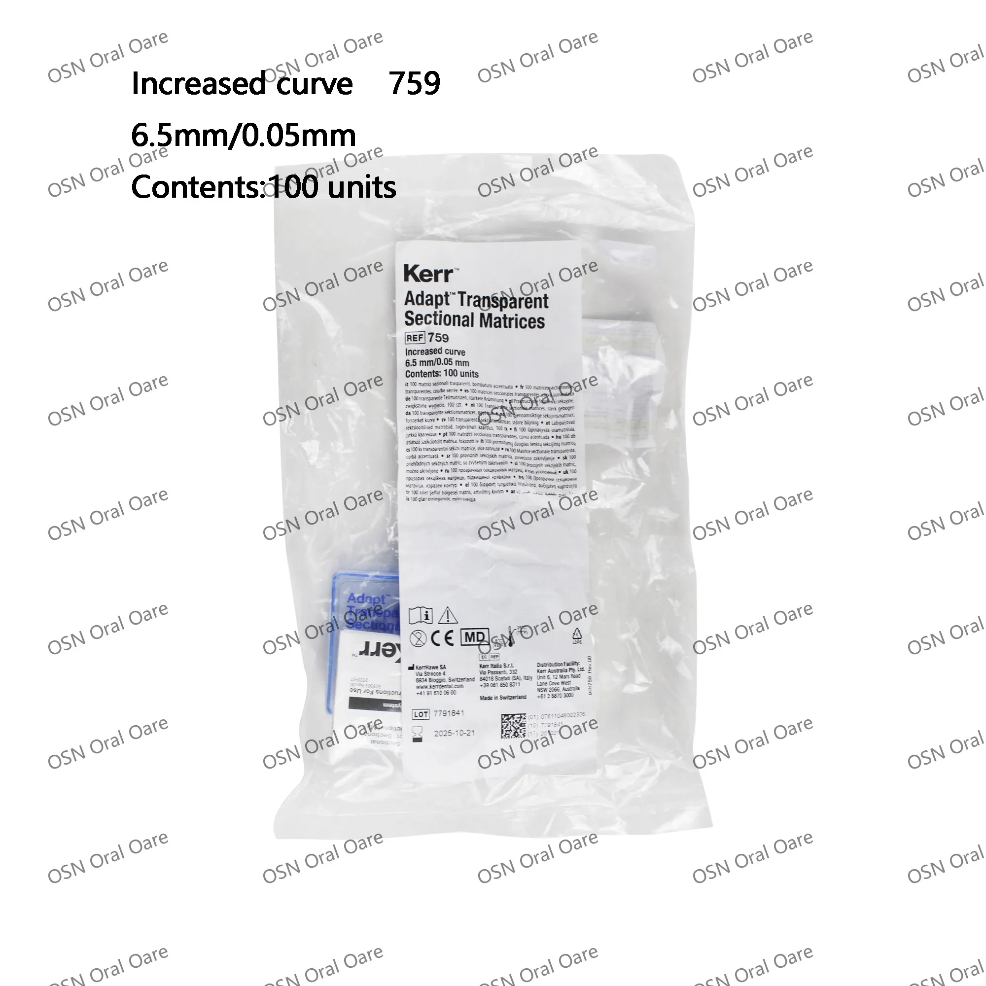 

Dental Kerr Contoured Dentistry Metal Matrix Professional Sectional Matrix System Refill Matrices Bands Teeth Replacement Tools