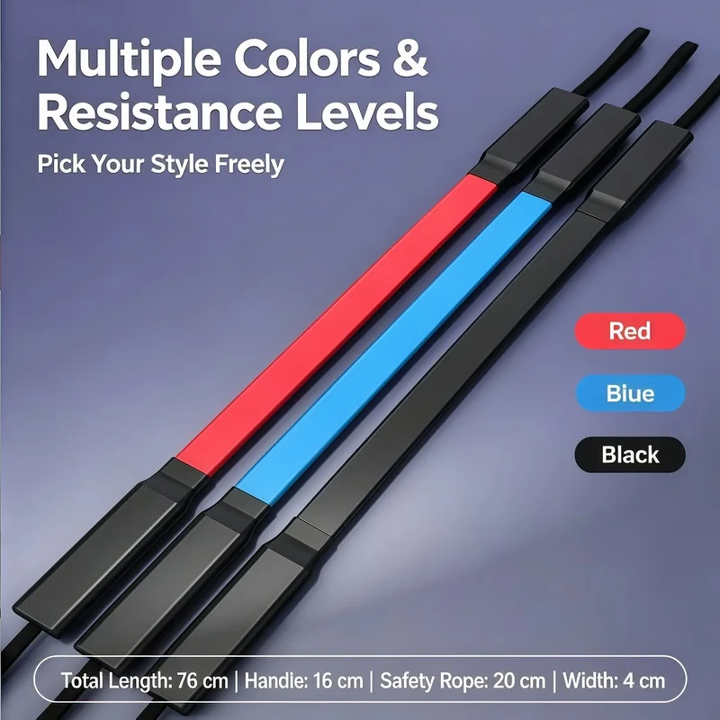 Safe Silent Power Twister Arm Exerciser Anti-Pinch Design With Safety Lanyard 76cm Home Gym Fitness Bar for Arm Chest Shoulder S