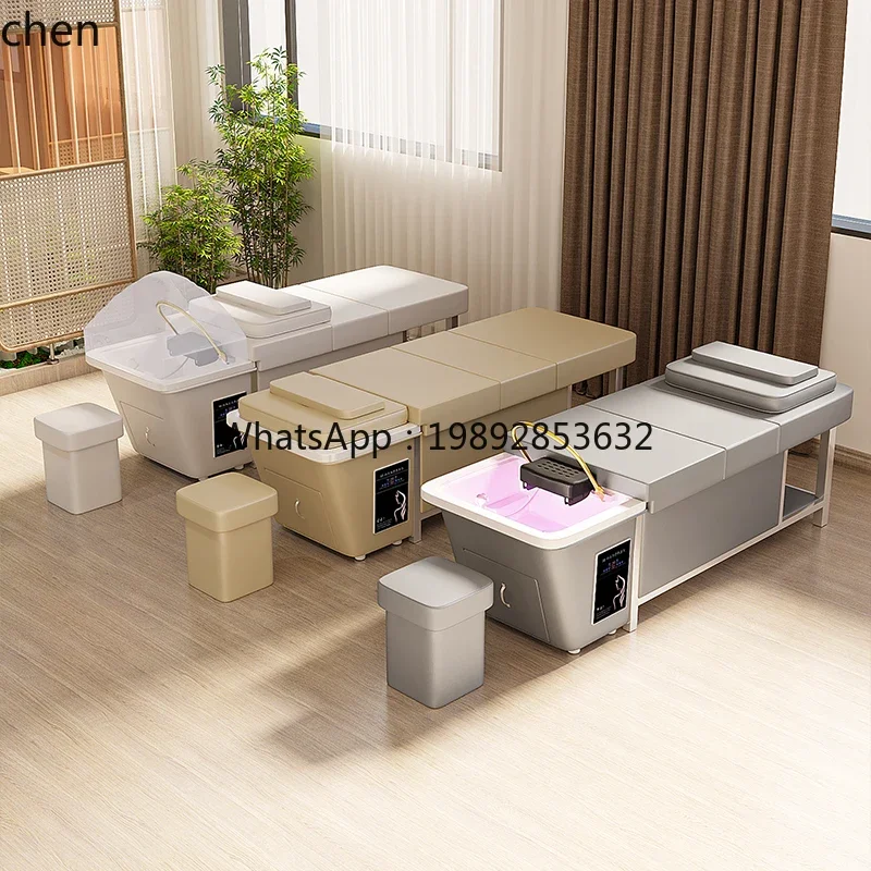 AA Special water storage type free connection up and down water fumigation massage water circulation hair treatment shampoo bed