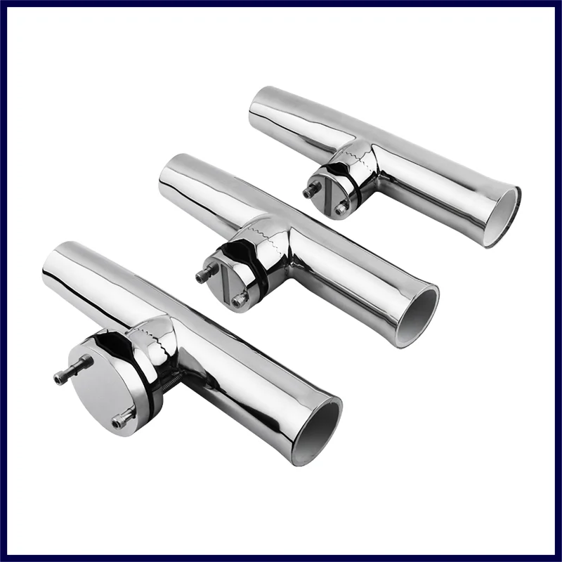 

PowerMarine 1PCS Stainless Steel Boat Fishing Rod Holder 360 Degrees Rotation Clamp-on Rail Adjustable 19-26mm/25-32mm/32-50mm
