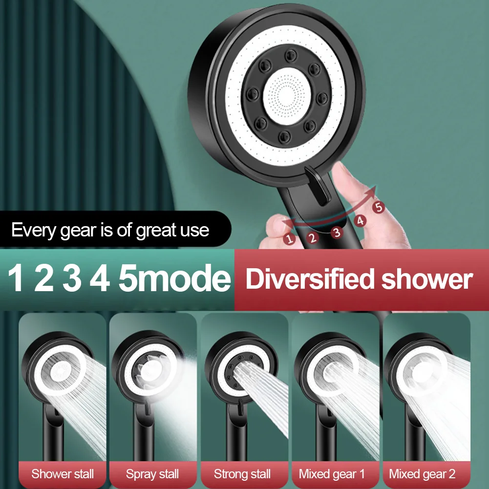Customizable Water Flow 5 Modes for Different Shower Styles Water Saving Nozzle Design Powerful Pressurized Shower Head