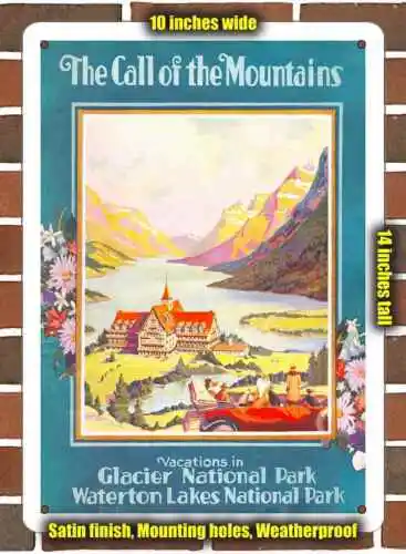 Metal Sign - 1935 Vacations in Glacier National Park- 10x14 inches