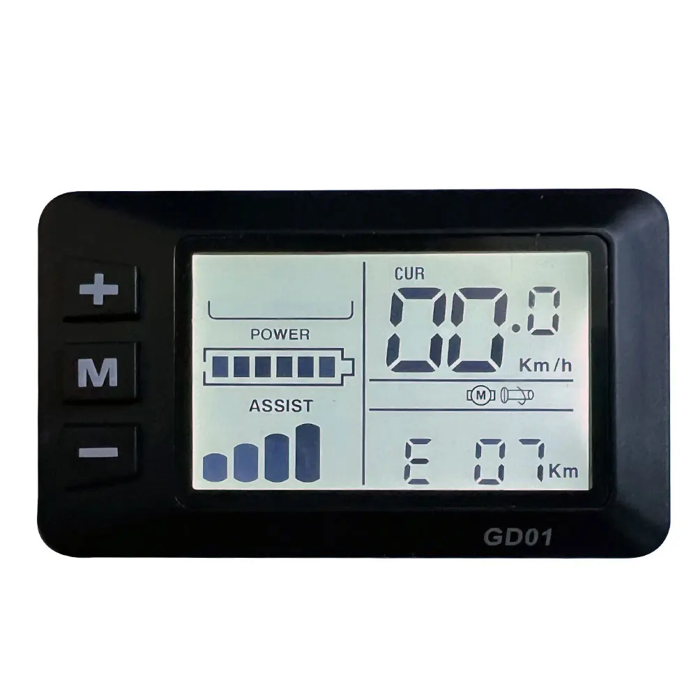 

36V-48V Panel JN LCD GD01 Replacement Display Color Cycling Screen Clear Visibility Average Speed Top Speed Real-time Speed