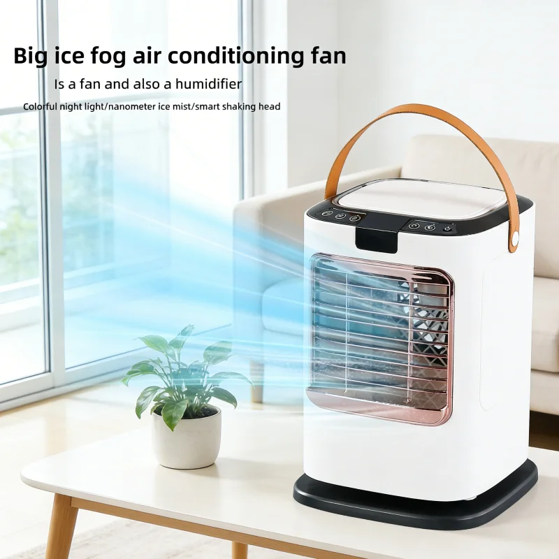 Humidification Refrigeration Small Fan Portable Mini Electric Cooling Fan 2nd Generation Negative Ion Desktop Fan Healthy Cool