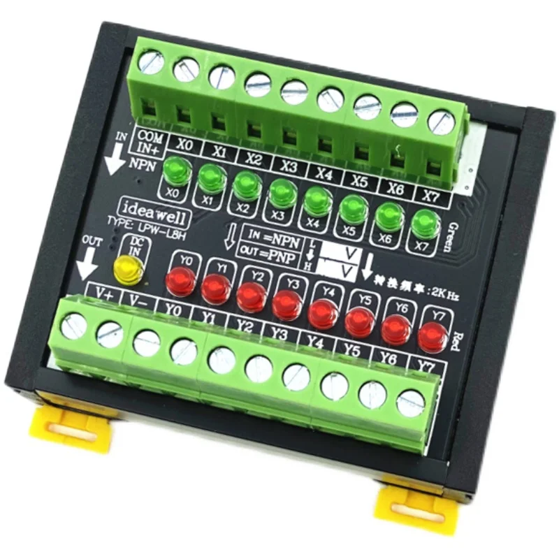Input and output NPN PNP 3.3V to 5V 12V 24V PLC 8-way level voltage signal conversion module