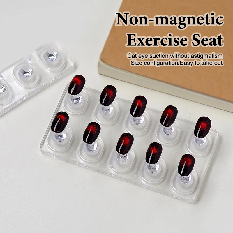 Bandeja de prática de unhas acrílicas, placa de extensão de unhas não magnética para treinamento de unhas, gel multiuso, secagem e expositor