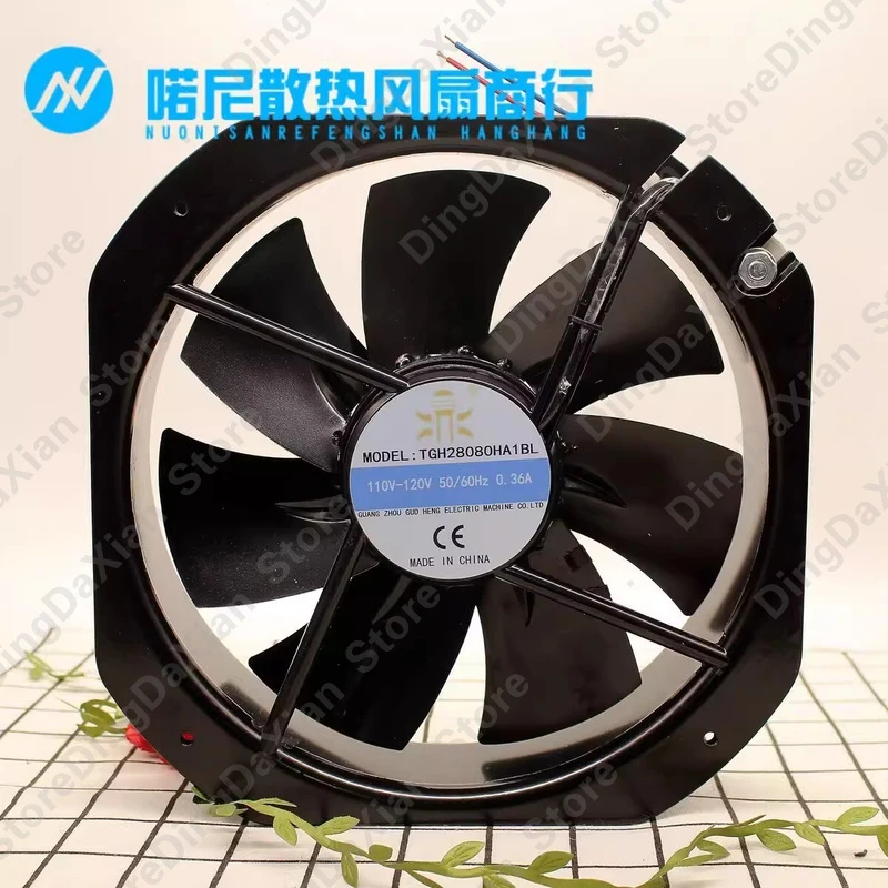 1PCS For TGH28080HA1BL AC110-120V 50/60Hz 0.36A Cooling Fan 28CM 280×280×80mm