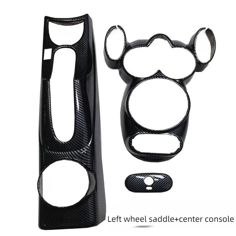 High Performance Water Transfer Peach Wood Interior Saddle+central Control Decoration Modification Suitable For BMW Mini R53
