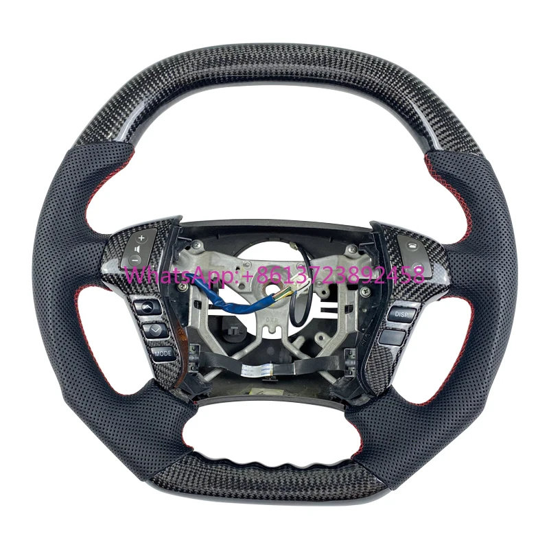 

Car Carbon Fiber Black Suede Leather Steering Wheel for Toyota Crown