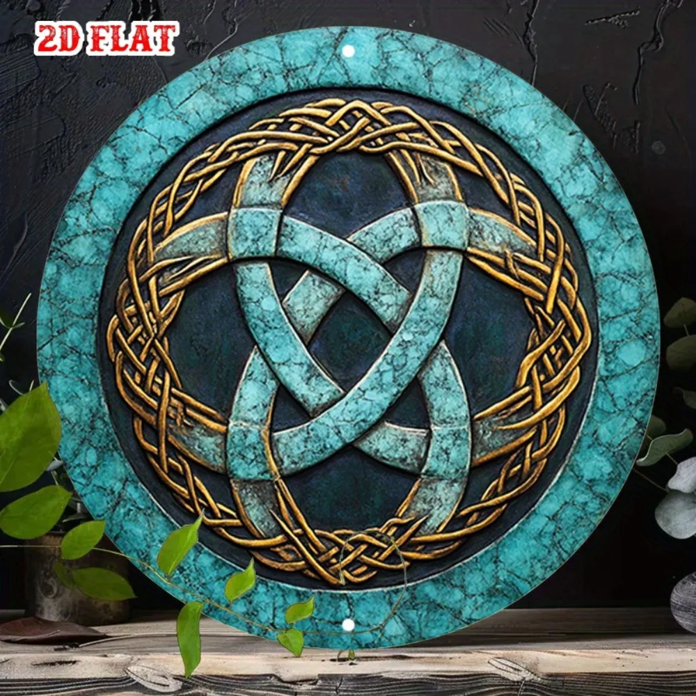 Retro Celtic Knot Tin Sign Wall Art 7.8
